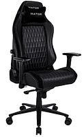 Ігрове комп'ютерне крісло для високих людей із регульованими підлокітниками Ironsky Alcantara Black Hator