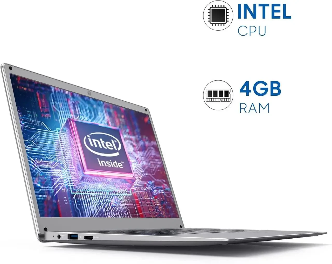 СТОК Ноутбук Winnovo 14 дюймів, K146, процесор Intel Celeron 4 ГБ ОЗП, 64 ГБ ПЗП HD IPS-дисплей Windows 10, фото 1