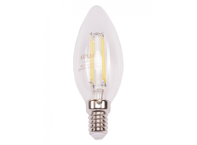Лампа C35 filament 4w E14 2700K (071-H) LUXEL