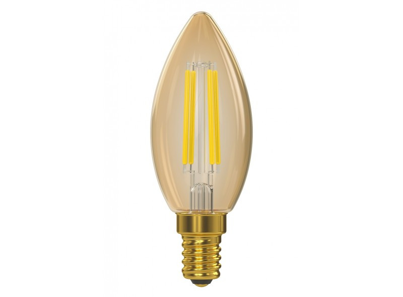 Лампа С35 filament golden 7w E14 2500K (076-HG) LUXEL
