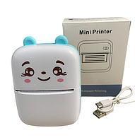 Портативный мини принтер cat ears. Детский принтер быстрой печати