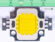 Світлодіодна матриця прожектора зелена (10 Вт)