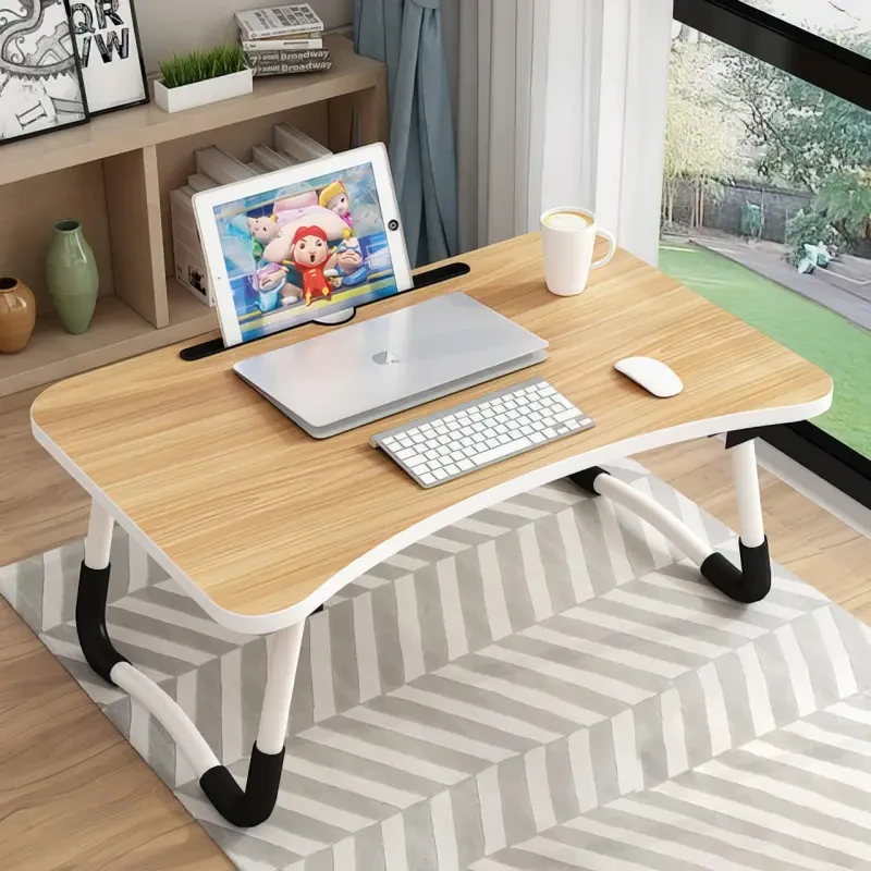 Столик-подставка для завтраков и ноутбука, складной, под планшет 23 дюйма, с съемным подстаканником - фото 3 - id-p2114636924