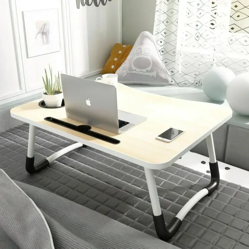 Столик-подставка для завтраков и ноутбука, складной, под планшет 23 дюйма, с съемным подстаканником - фото 4 - id-p2114636924