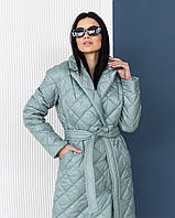 Стеганое женское демисезонное пальто 40-54