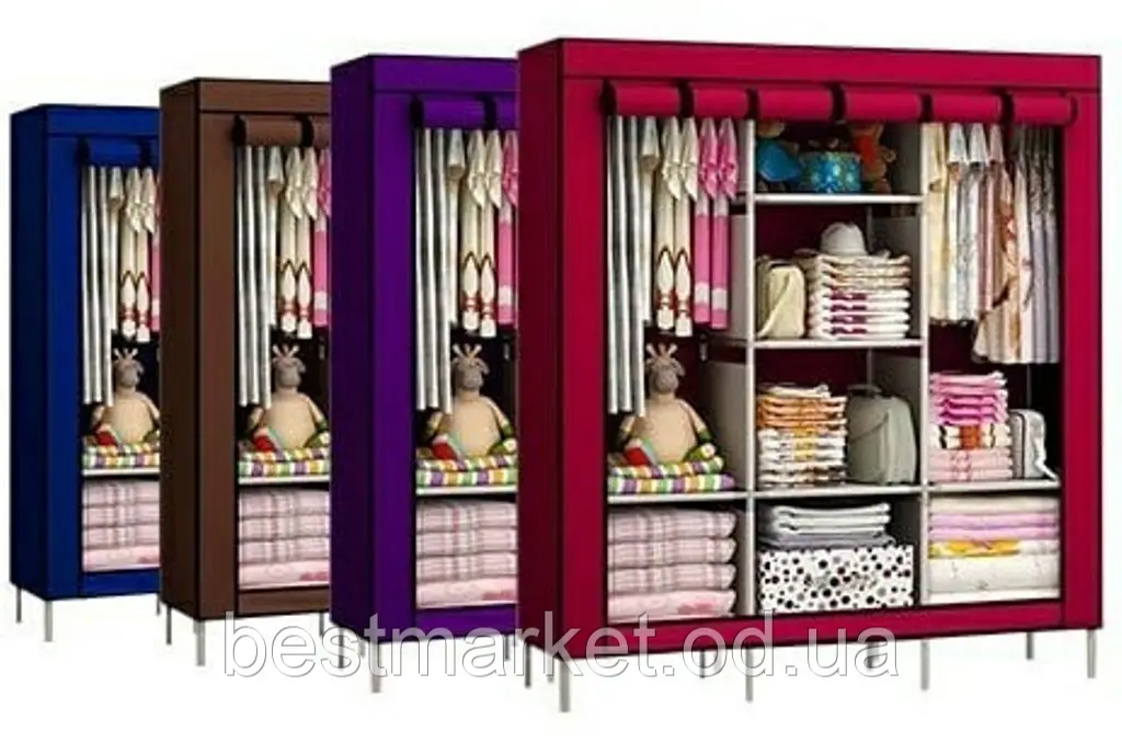 Портативний тканинний Шафа для Одягу HCX Storage Wardrobe 88130