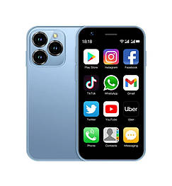 Міні смартфон Soyes XS16 2/16Gb blue компактний сенсорний телефон з яскравим екраном 2,5 дюйми