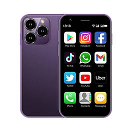 2,5" Міні смартфон Soyes XS16 2/16Gb violet Android. Зручний компактний телефон 2000 мАг
