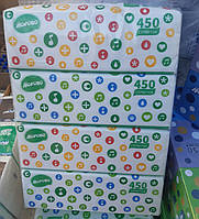 Салфетки бумажные в ПЭТ упаковке трёхслойные "Horoso" в упаковке 4 пачки по 450 листов.