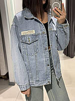 Женская стильная джинсовая куртка oversize