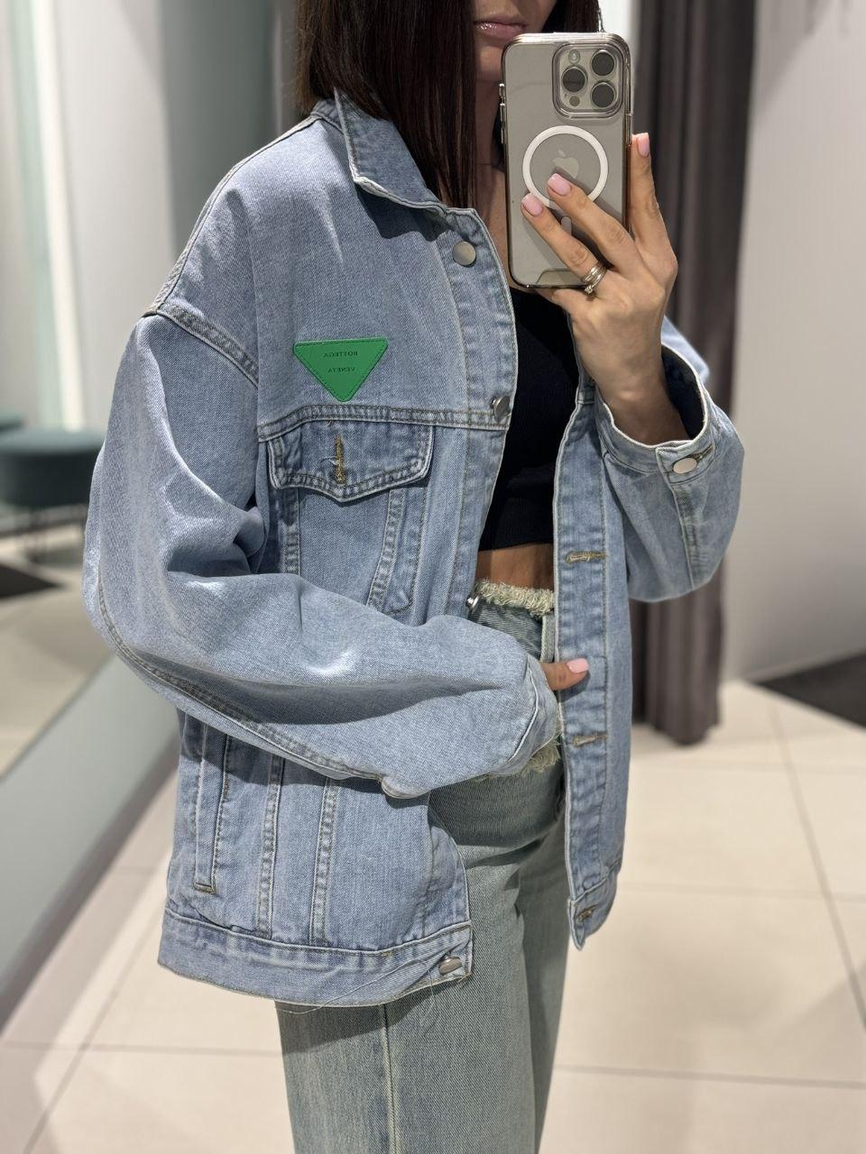 Модна джинсова oversize куртка