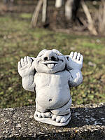 Садова фігура, скульптура, статуетка веселий Троль Troll для декору виготовлена з цементу, ручної роботи 25 смУКР