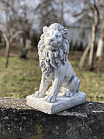 Садовая фигура, скульптура, статуэтка Льва для декора сада из цемента, ручной работы 34 см.УКР