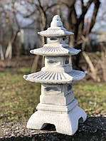 Садовая фигура, скульптура, серый Японский домик для декора сада из цемента, ручной работы 46 см.УКР