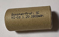 Аккумулятор Bossman Sc 1800 mAh, 1.2 v, 22х42 мм, с техническими выводами