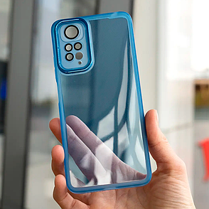 Силіконовий чохол Solid Color із захистом камери Xiaomi Redmi Note 9 Blue, фото 1
