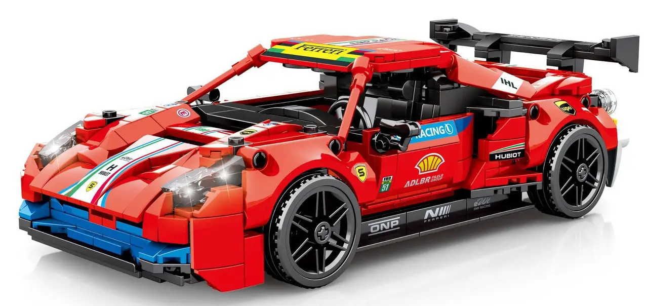 Конструктор для хлопчика Спортивний автомобіль Ferrari, інерційний суперкар, 826 деталей, 8412, фото 1