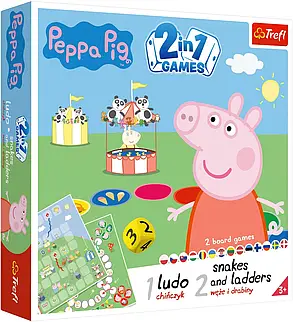 Настільна гра Ludo + Snakes & Ladders 2 in 1: Peppa Pig  (Лудо + Змії і Драбини 2 в 1: Свинка Пепа), фото 1