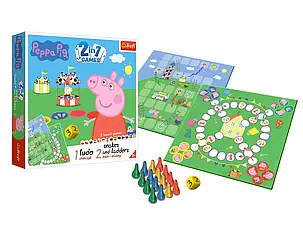 Настільна гра Ludo + Snakes & Ladders 2 in 1: Peppa Pig  (Лудо + Змії і Драбини 2 в 1: Свинка Пепа), фото 2