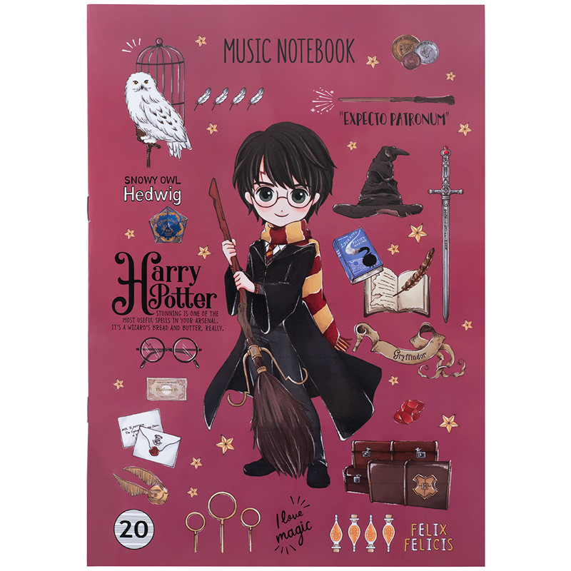 Зошит для нот Kite Harry Potter HP24-404, А4, 20 аркушів