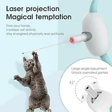 Інтерактивна іграшка смарт нашийник з вбудованим лазером для котів Smart laser collar  YU227, фото 2