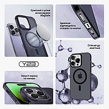 Чохол накладка ArmorStandart TPU Y23 MagSafe для Apple iPhone 15 Pro Max прозора Black (ARM68568), фото 4