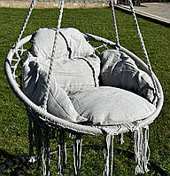 Підвісне крісло-гойдалка з подушкою BOHO Темно-сірий