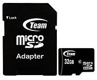 Карта пам`ятi MicroSDHC 32GB Class 10 Team + SD-adapter (TUSDH32GCL1003)