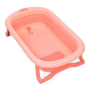 Дитяча складна силіконова ванна 78х49х21 см для купання малюка El Camino Bath ME 1108 Pink Рожевий