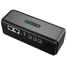 Джерело безперебійного живлення для роутера Mini UPS 5V / 9V / 12V / 10400mAh Black