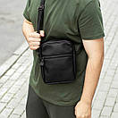 Барсетка Modern чорна з еко шкіри месенджер, фото 10