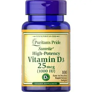 Вітамін Д-3 Puritan's Pride Vitamin D3 1000 IU 100 капс.