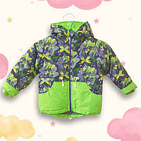 98 (104) 3-4 роки весняна осіння куртка парка на флісі для дівчинки демісезонна на весну осінь 3395 СЛТ