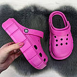 Сабо крокси жіночі на платформі малинові Progress, фото 6