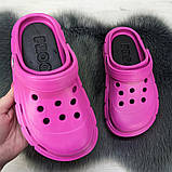 Сабо крокси жіночі на платформі малинові Progress, фото 7