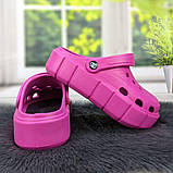 Сабо крокси жіночі на платформі малинові Progress, фото 10