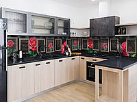 Наклейка виниловая кухонный фартук Zatarga Розы в Рамках 600х3000 мм H[, код: 5570444