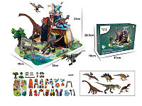 Пазлы 3D 99888-12 E 36 элементов, 6 фигурок динозавров, в коробке