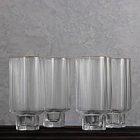 Стеклянный стакан "Мохито" 300 мл прозрачный. Набор из 6 стаканов.