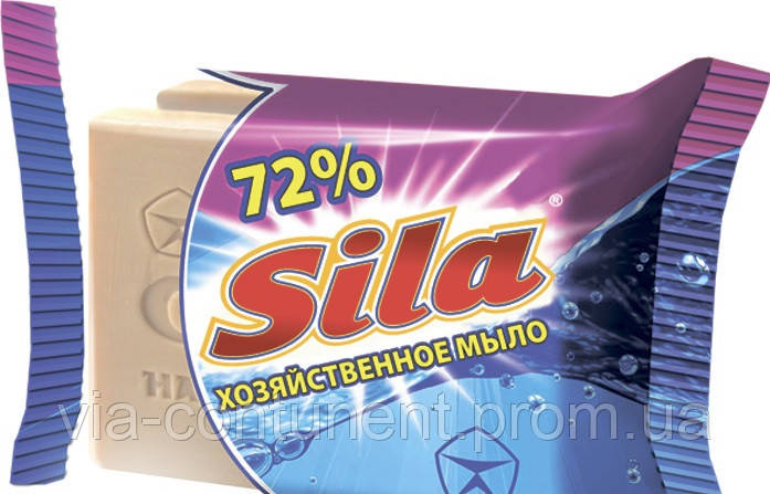 Господарське мило Sila 72% Коричневе в пакованні 180 г