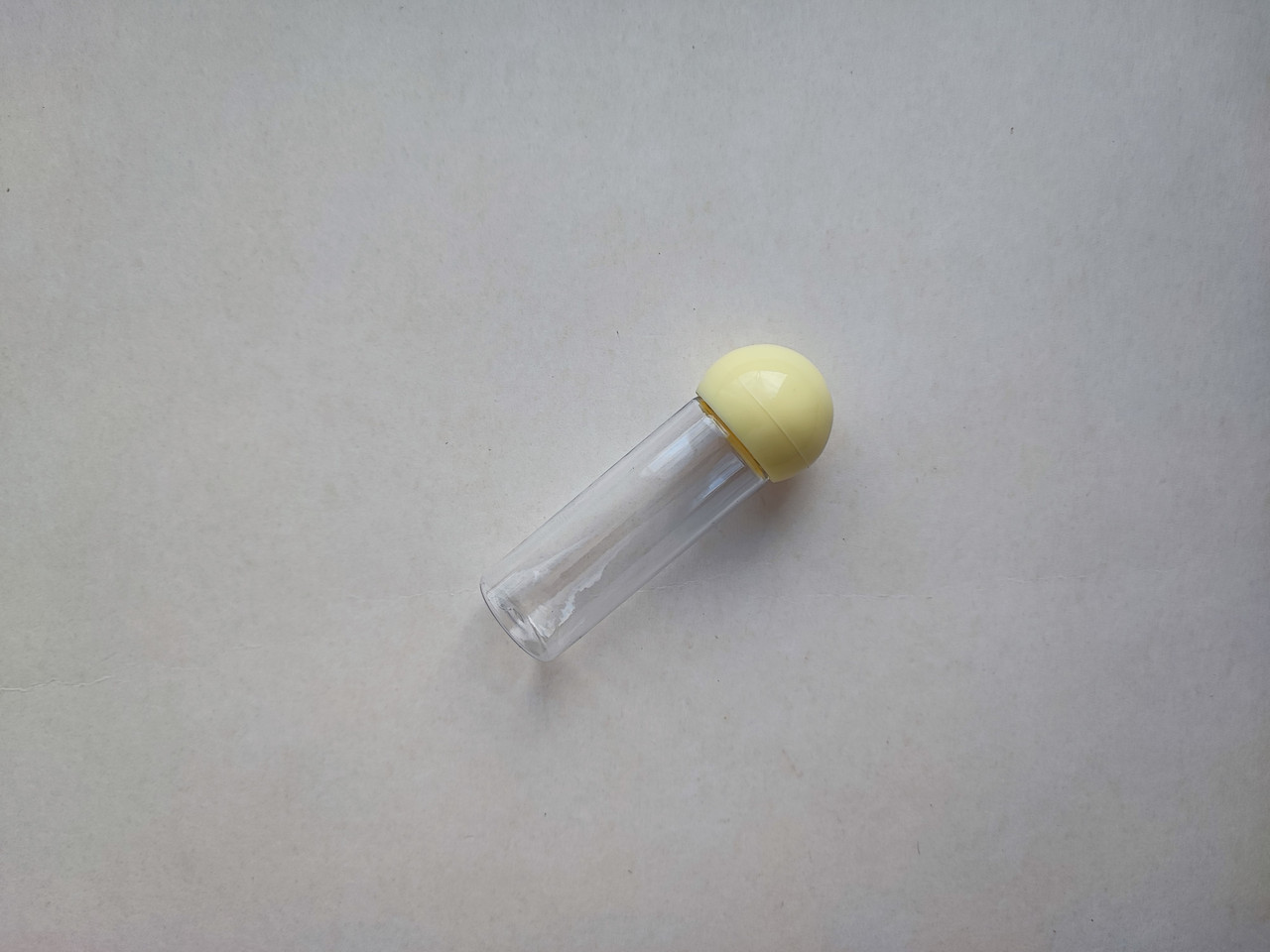 15 - 14 мл флакон Круглий прозорий ПЕТ з кришкою жовта кулька, пластиковий, пластмасовий з закруткою, ковпачком