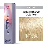 Краска для волос Wella Illumina Сolor 10/38 яркий блонд золотисто-жемчужный