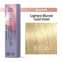 Краска для волос Wella Illumina Сolor 10/36 Яркий блонд золотисто-фиолетовый