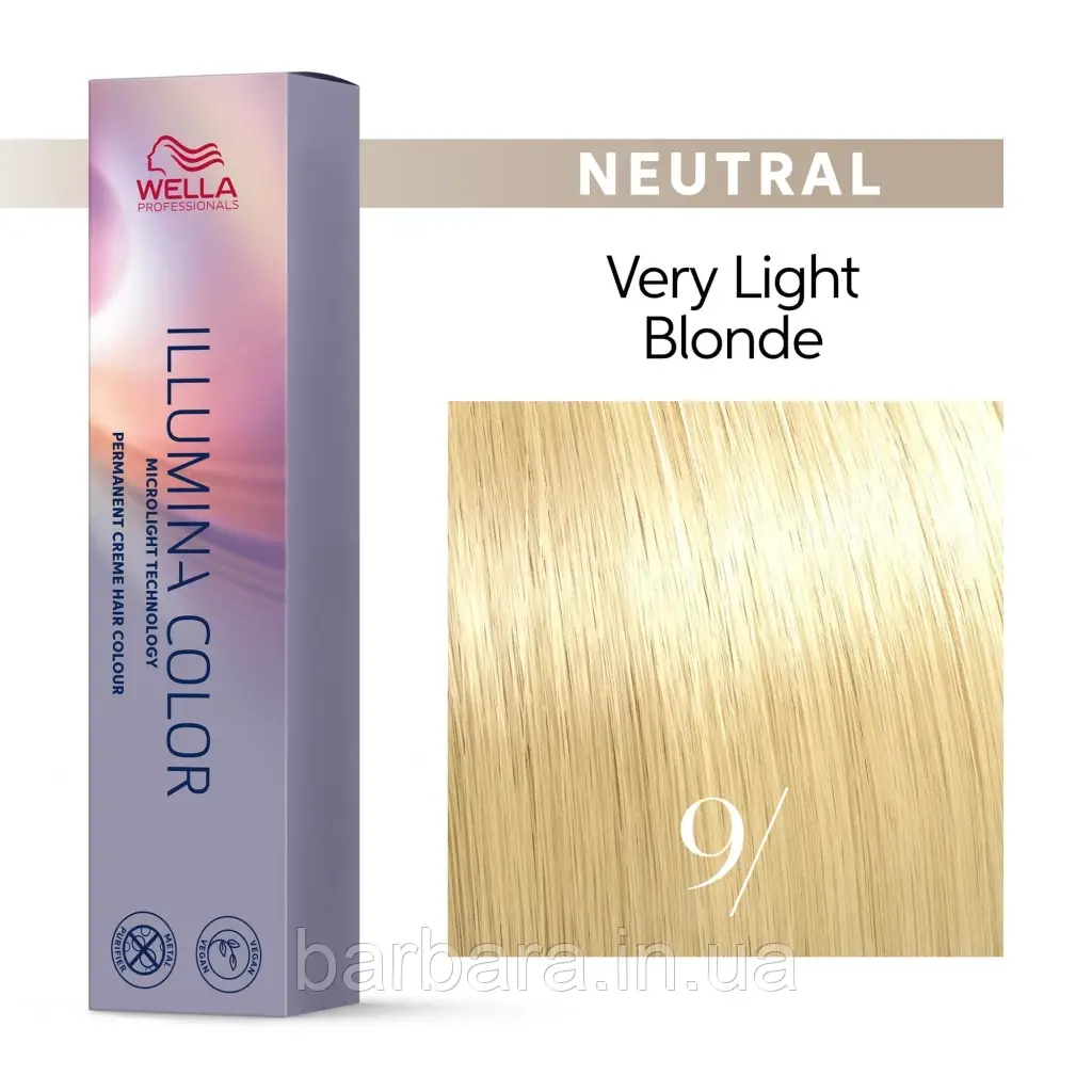 Фарба для волосся Wella Illumina Color (всі відтінки в асортименті+2024) 9/ дуже світлий блонд, фото 1