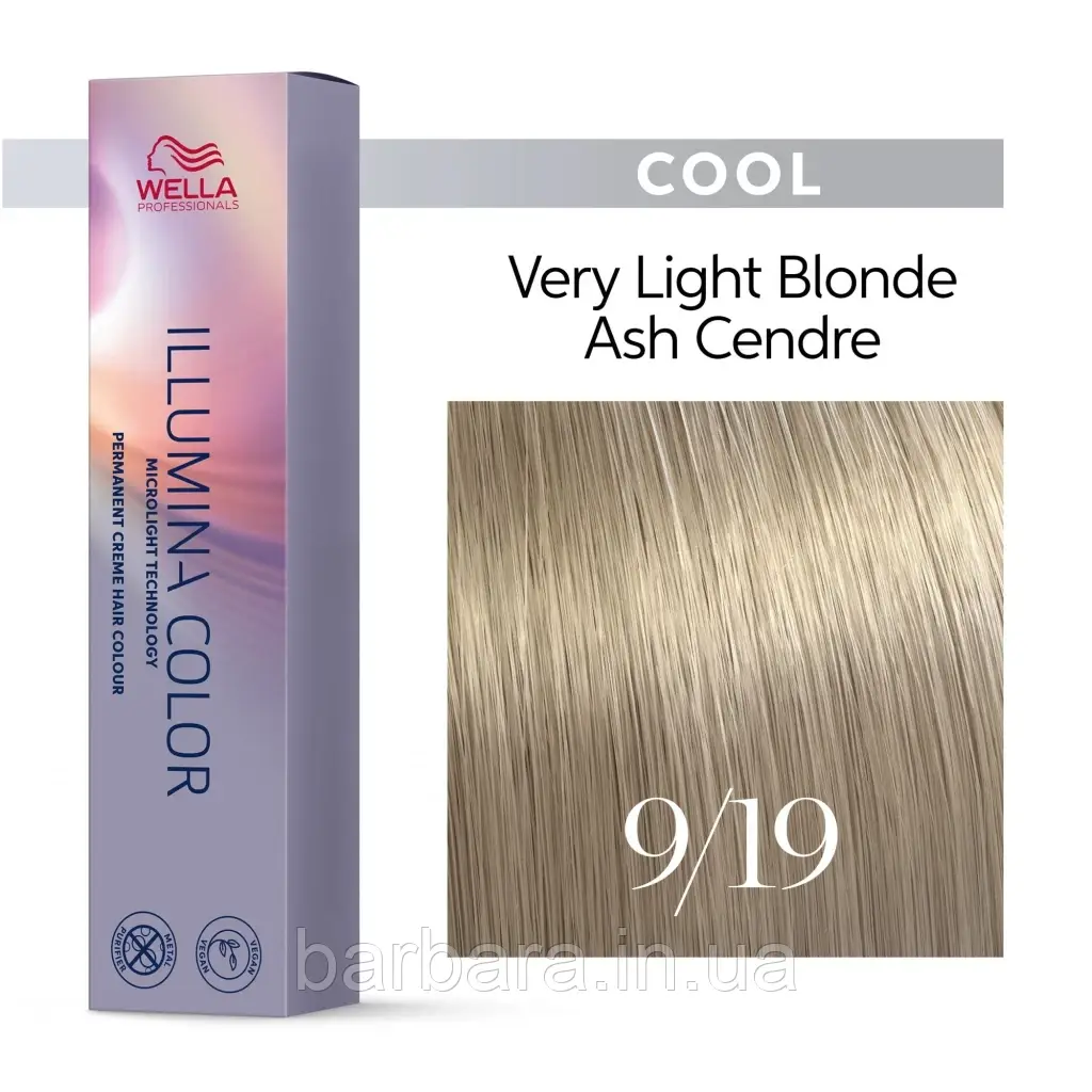 Фарба для волосся Wella Illumina Color (всі відтінки в асортименті+2024) 9/19 імбирне печиво, фото 1