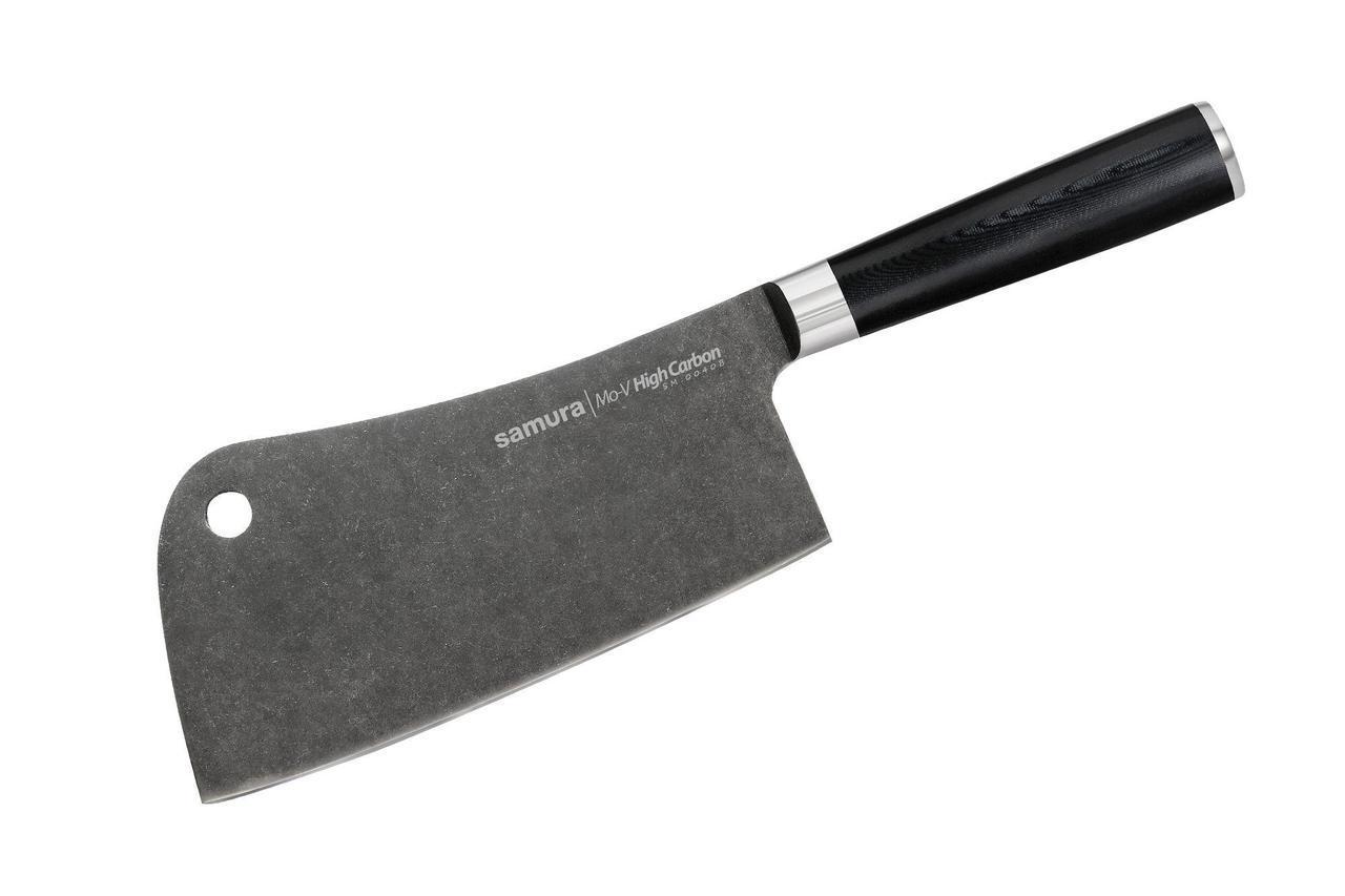 Сокирка кухонна для м'яса 180 мм Samura MO-V Stonewash (SM-0040B)
