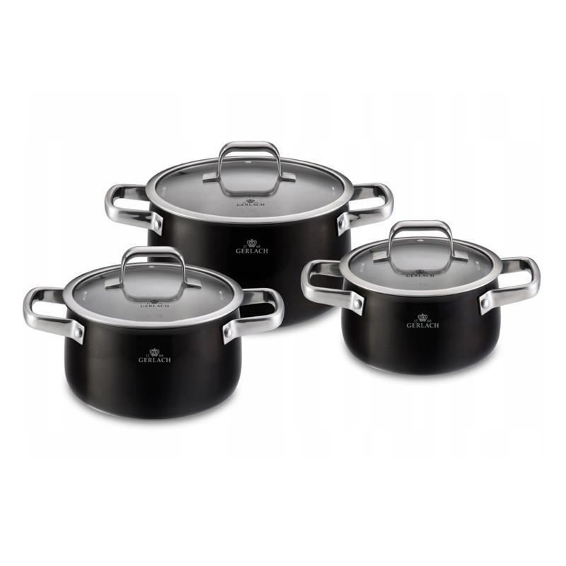 Набір каструль 6 предметів із неіржавкої сталі Gerlach Prime (5901035489363)