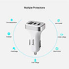 Адаптер автомобільний Hoco Z3 Fast  |2USB, 3.1А| білий, фото 3