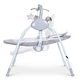 Крісло-гойдалка для немовлят з електро-заколисуванням El Camino ME 1075 TEDDY Gray Animals (механізм гойдання: маятник) [Склад, фото 6