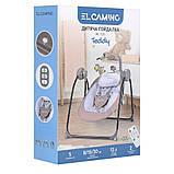 Крісло-гойдалка для немовлят з електро-заколисуванням El Camino ME 1075 TEDDY Gray Animals (механізм гойдання: маятник) [Склад, фото 7